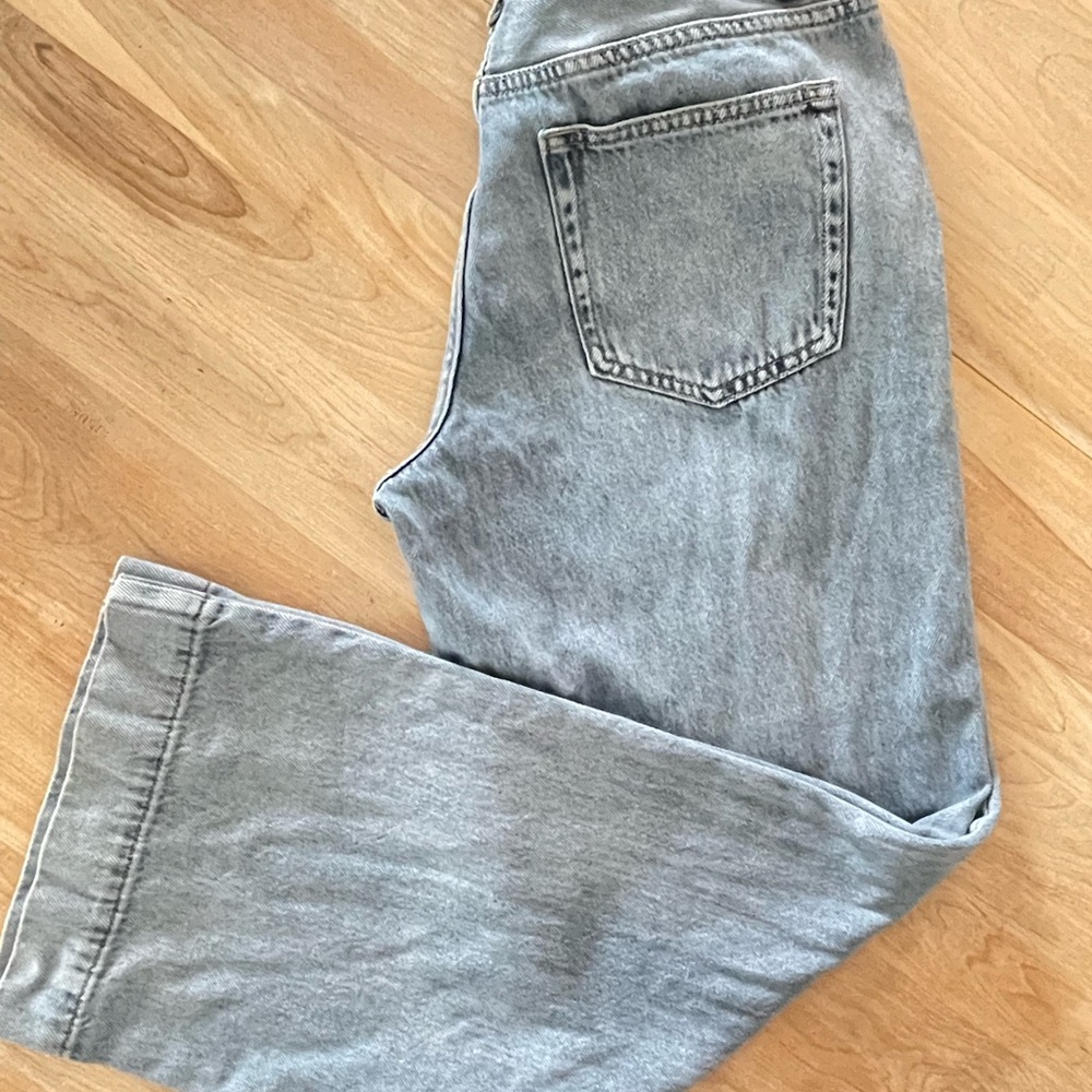 Just Black Denim Jeans 27 Wide Leg Pleated Cuffed Light Wash JBD - Picture 5 of 13